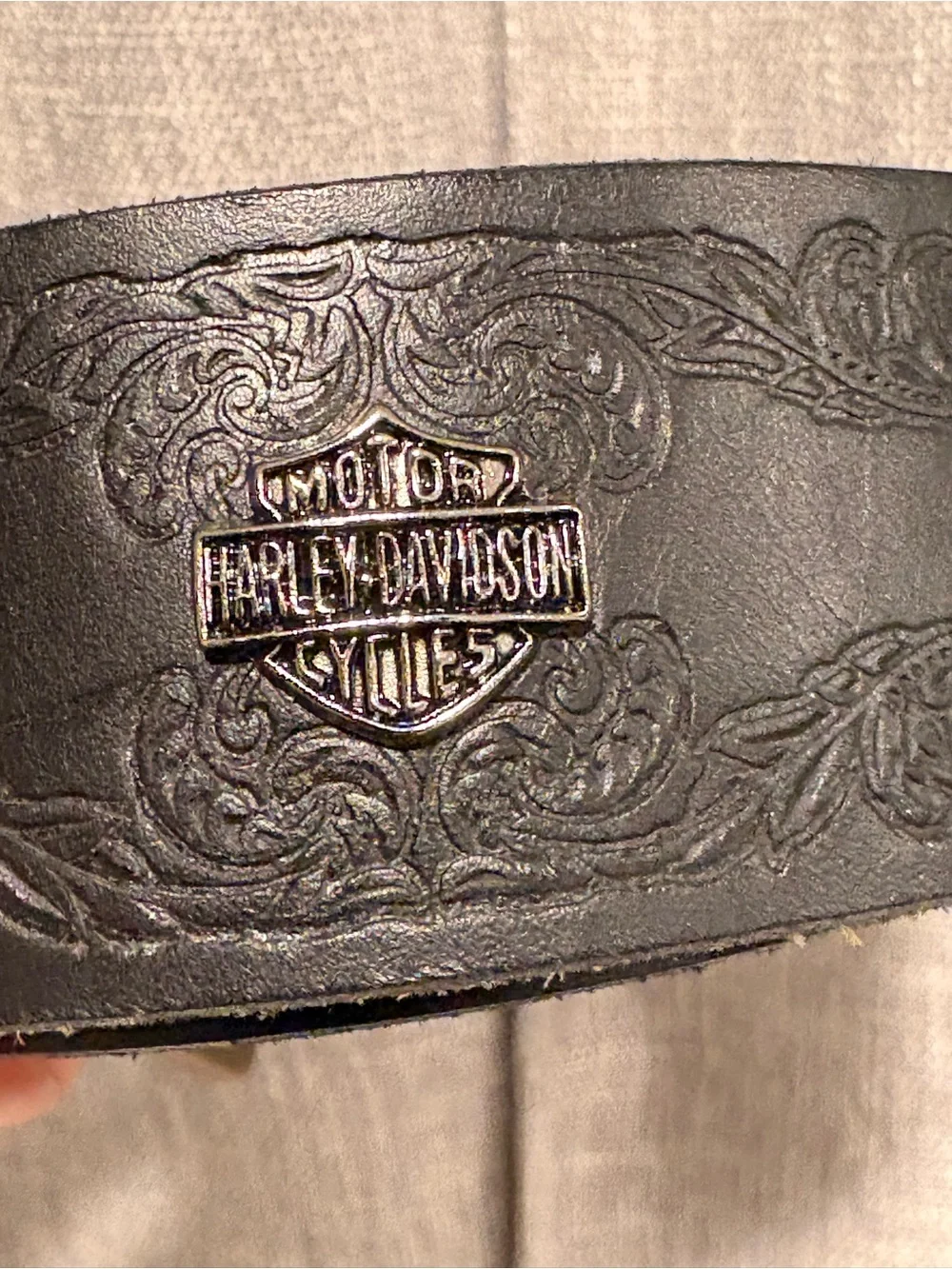 Harley Davidson Western Belt Beaded Buckle